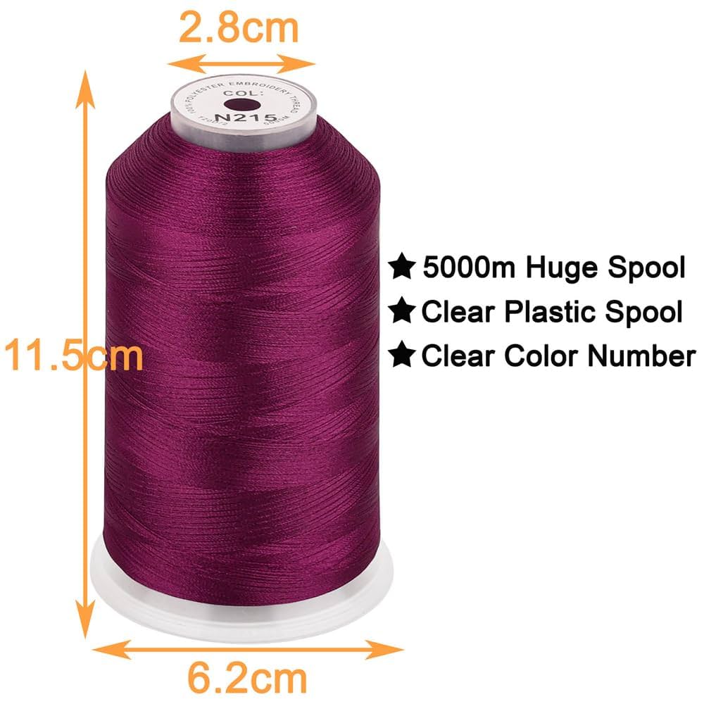 THEREDTHREAD wh×bk Sulky 40 Wt. Poly Deco Thread - Black Cherry - 5,500 yd. Cone